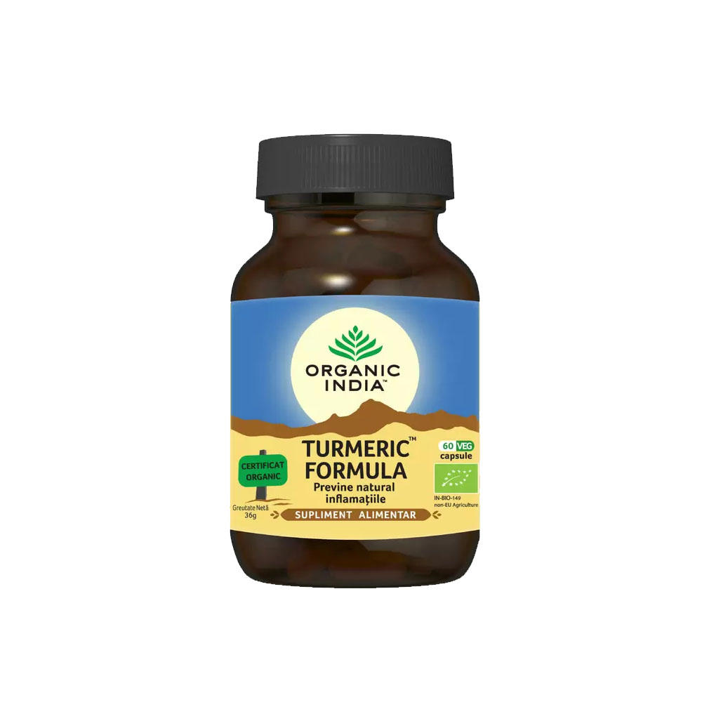 Supliment Alimentar Antiinflamator Turmeric Bio 60cps Organic India