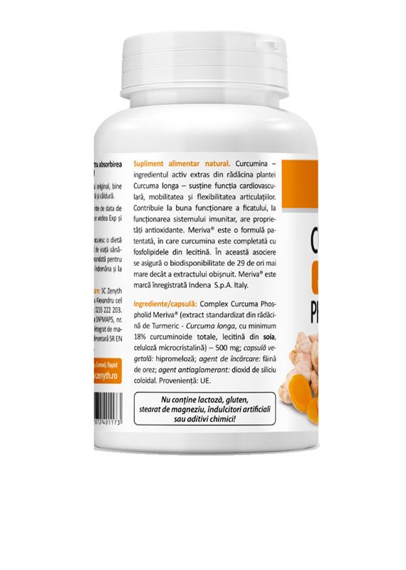 Supliment Alimentar Curcumin With Meriva Phytosome 60 capsule Zenyth