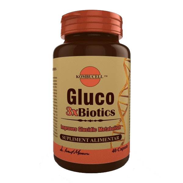 Supliment Alimentar Gluco 3xBiotics 40 capsule Medica