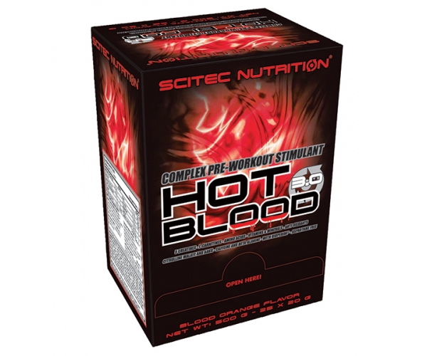 Supliment Alimentar Hot Blood 3.0 Blood Orange 25 plicuri Scitec Nutrition