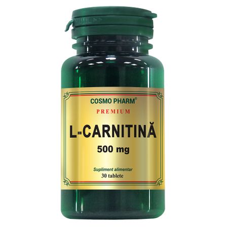 Supliment Alimentar L-Carnitina 500mg 30cps Cosmo Pharm