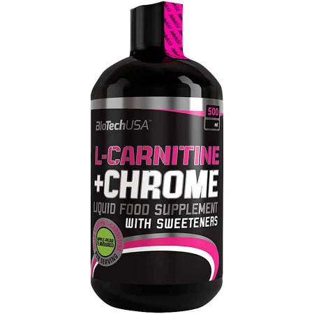 Supliment Alimentar L-Carnitina cu Chrome Aroma Mere cu Pere 500 mililitri Bio Tech USA