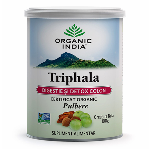 Supliment Alimentar pentru Colon Triphala 100gr Organic India