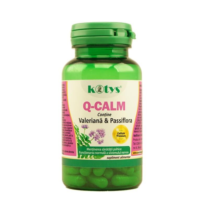Supliment Alimentar Q-Calm cu Valeriana si Passiflora 60 capsule Kotys