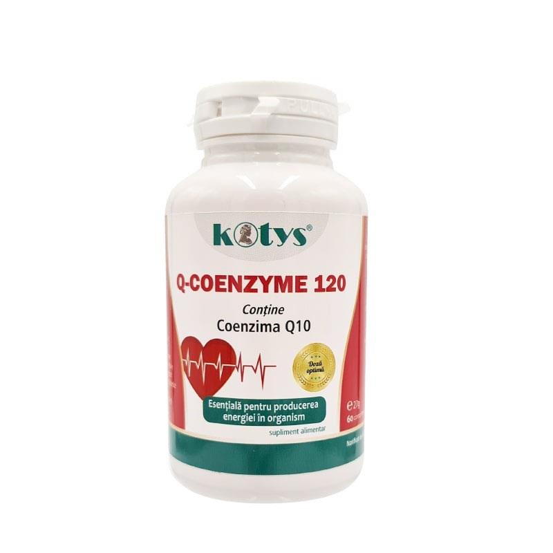 Supliment Alimentar Q-Coenzyme cu 120 miligrame de Coenzima Q10 60 capsule Kotys