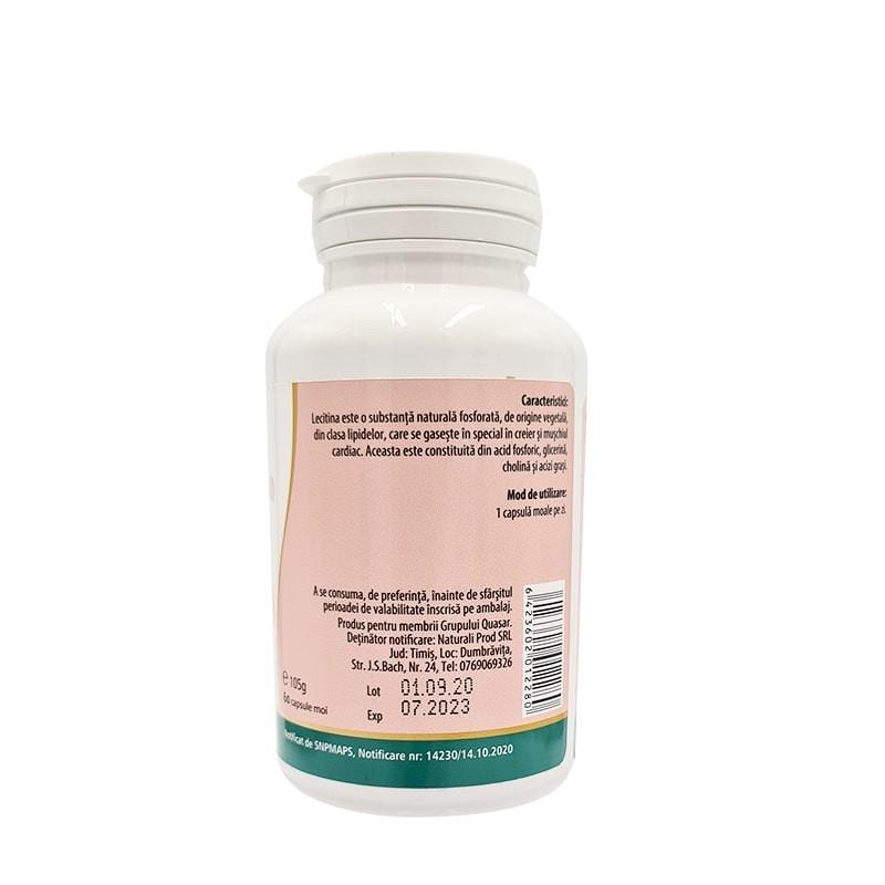 Supliment Alimentar Q-Lecithin cu 1200 miligrame Extract de Lecitina 60 capsule Kotys