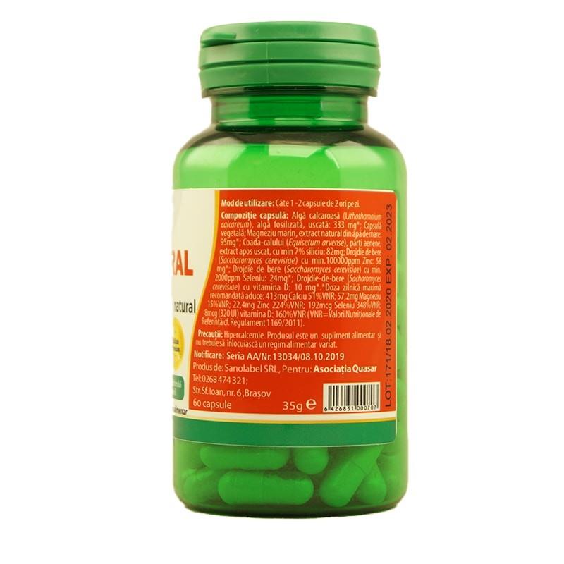 Supliment Alimentar Q-Mineral cu Calciu si Magneziu 60 capsule Kotys