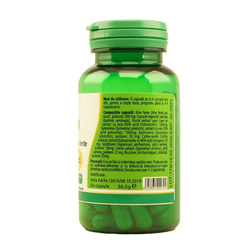 Supliment Alimentar Q-Slim cu Aloe Ferox si Cafea Verde 60 capsule Kotys