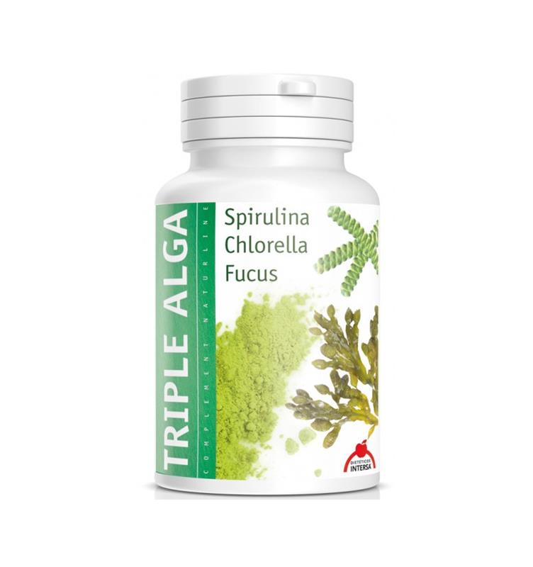 Supliment Alimentar Triplu Alge Spirulina, Chlorela si Fucus 120 capsule Dieteticos