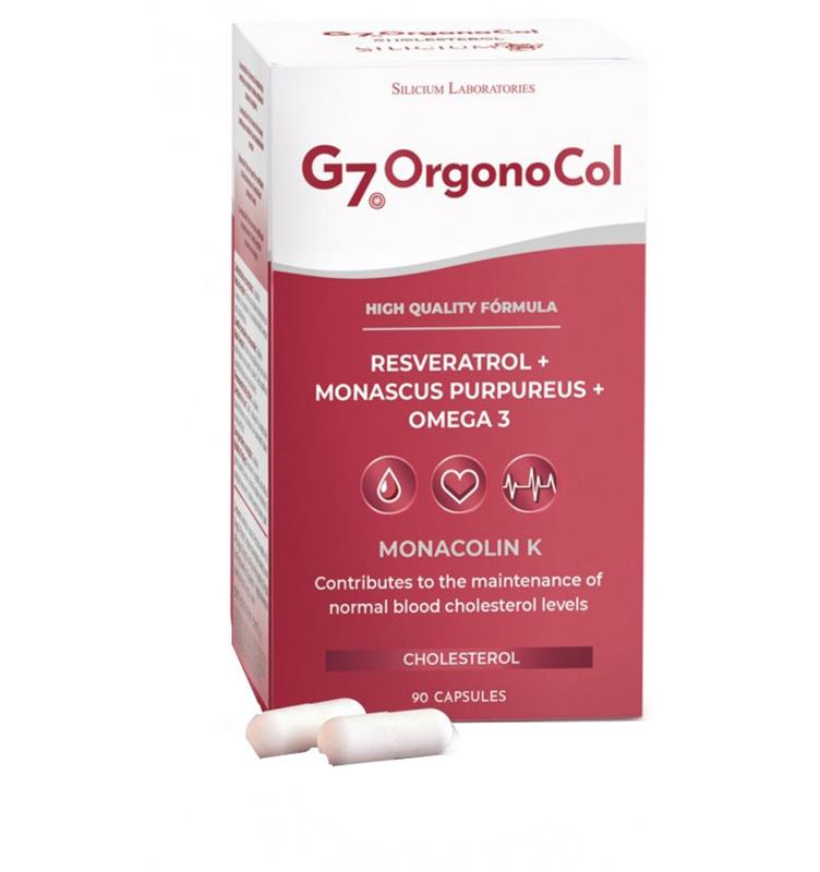 Supliment pe Baza de Plante Resveratrol, Monascus Purpureus, Omega 3 Orgono Col G7 90 capsule Silicium