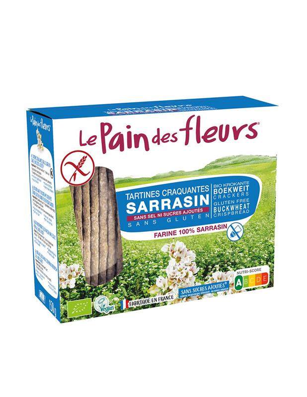 Tartine Crocante Bio Fara Gluten cu Hrisca fara Sare si Zahar Le Pain Des Fleurs 150gr