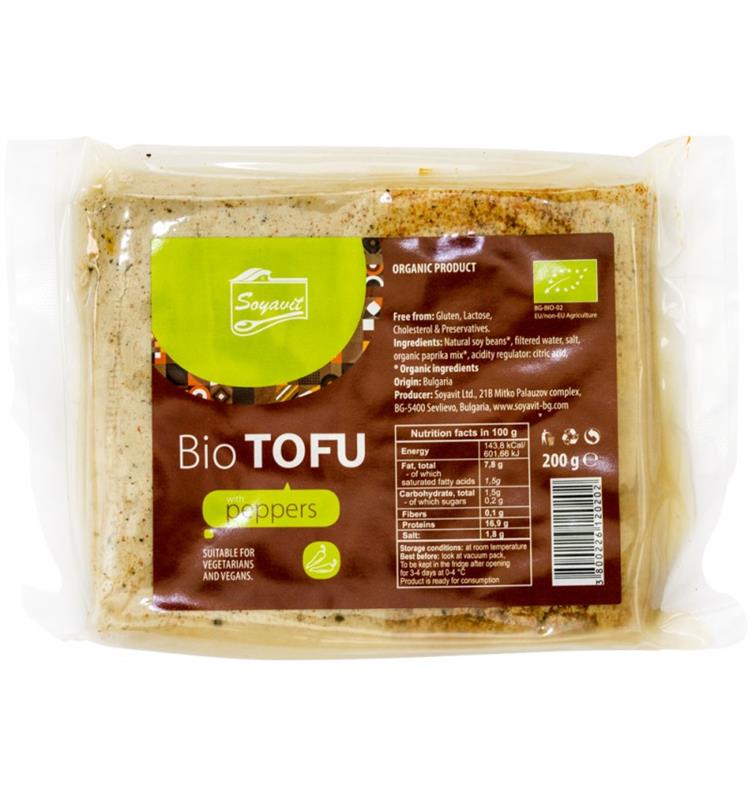 Tofu Bio cu Ardei (folie vacuum) Soyavit 200gr