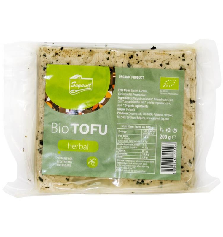Tofu Bio cu Verdeturi (folie vacuum) Soyavit 200gr
