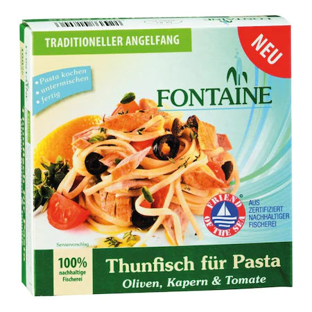 Ton pentru Paste cu Masline, Capere si Rosii 200gr Fontain