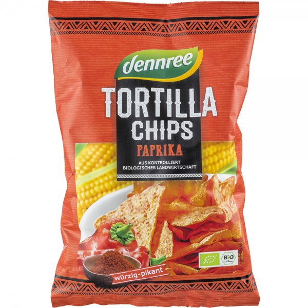 Tortilla Chips cu Ardei Bio 125gr Dennree