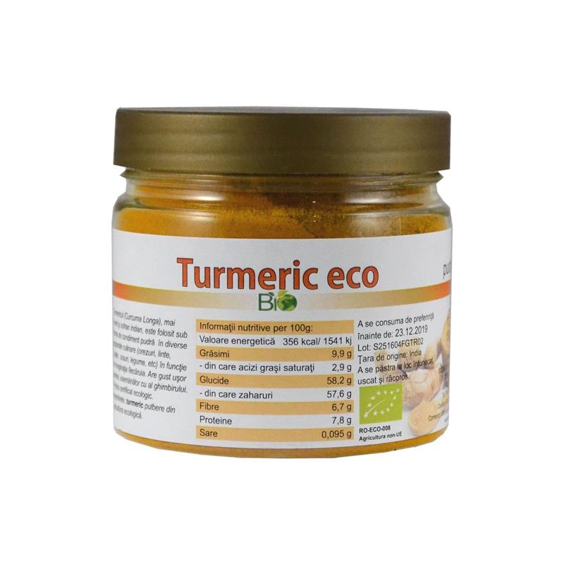Turmeric (Curcuma) Pulbere Bio 130 grame Deco Italia