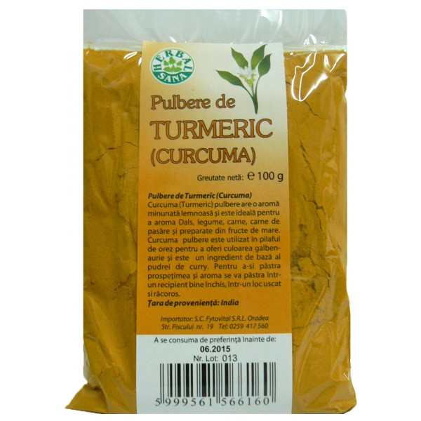 Turmeric Pulbere Herbavit 100gr