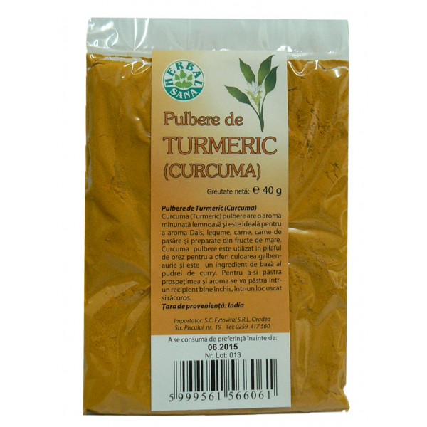 Turmeric Pulbere Herbavit 40gr