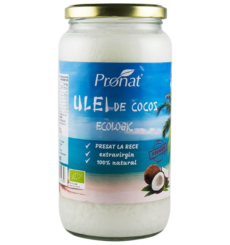 Ulei de Cocos Extravirgin Bio Presat la Rece Pronat 1000ml