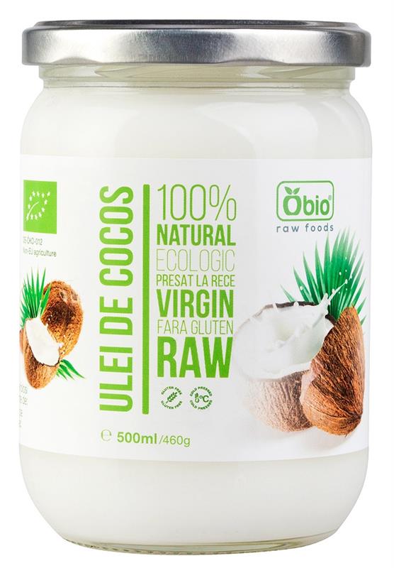 Ulei de Cocos Virgin Raw Bio 500ml Obio