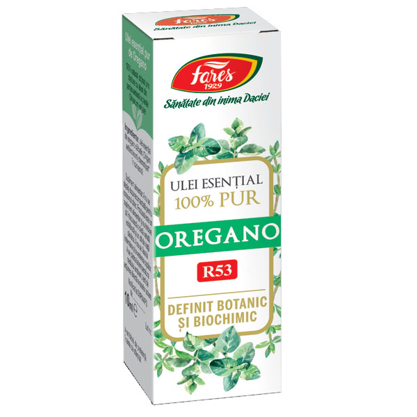 Ulei Esential 100% Pur Definit Botanic si Biochimic de Oregano 10 mililitri Fares