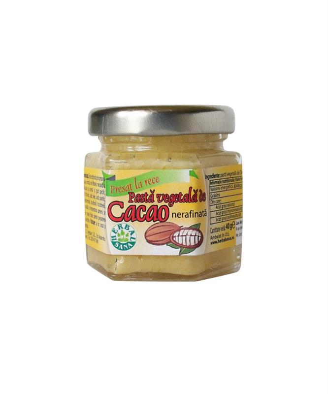 Pasta Vegetala de Cacao Crud Herbavit 40gr