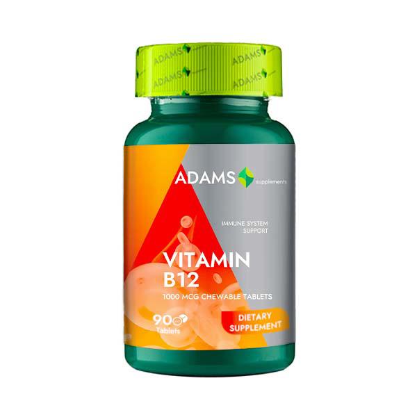 Vitamina B12 1000 micrograme 90 tablete Adams Vision