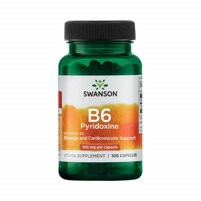 Vitamina B6 Pyridoxine 100 miligrame 100 capsule Swanson