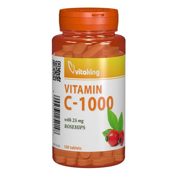 Vitamina C 1000mg cu Macese Vitaking 100cp