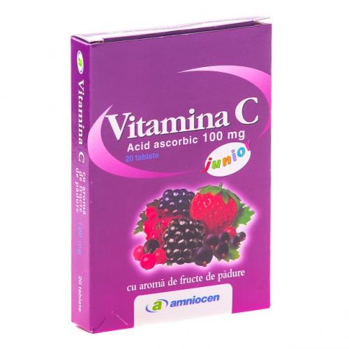 Vitamina C 100mg Fructe Padure Amniocen 20tbl
