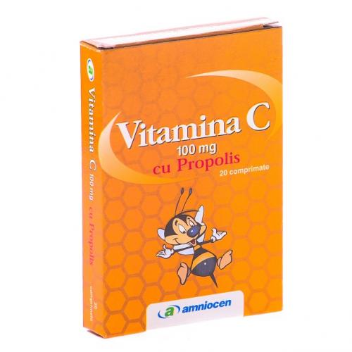 Vitamina C 100mg Propolis Amniocen 20tbl