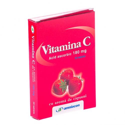 Vitamina C 180mg Capsuni Amniocen 20tbl