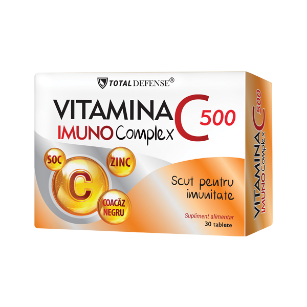 Vitamina C 500 miligrame Imuno Complex 30 capsule Cosmo Pharm