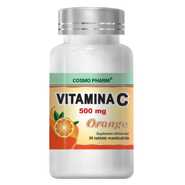 Vitamina C 500 miligrame Portocale 30 capsule Cosmo Pharm