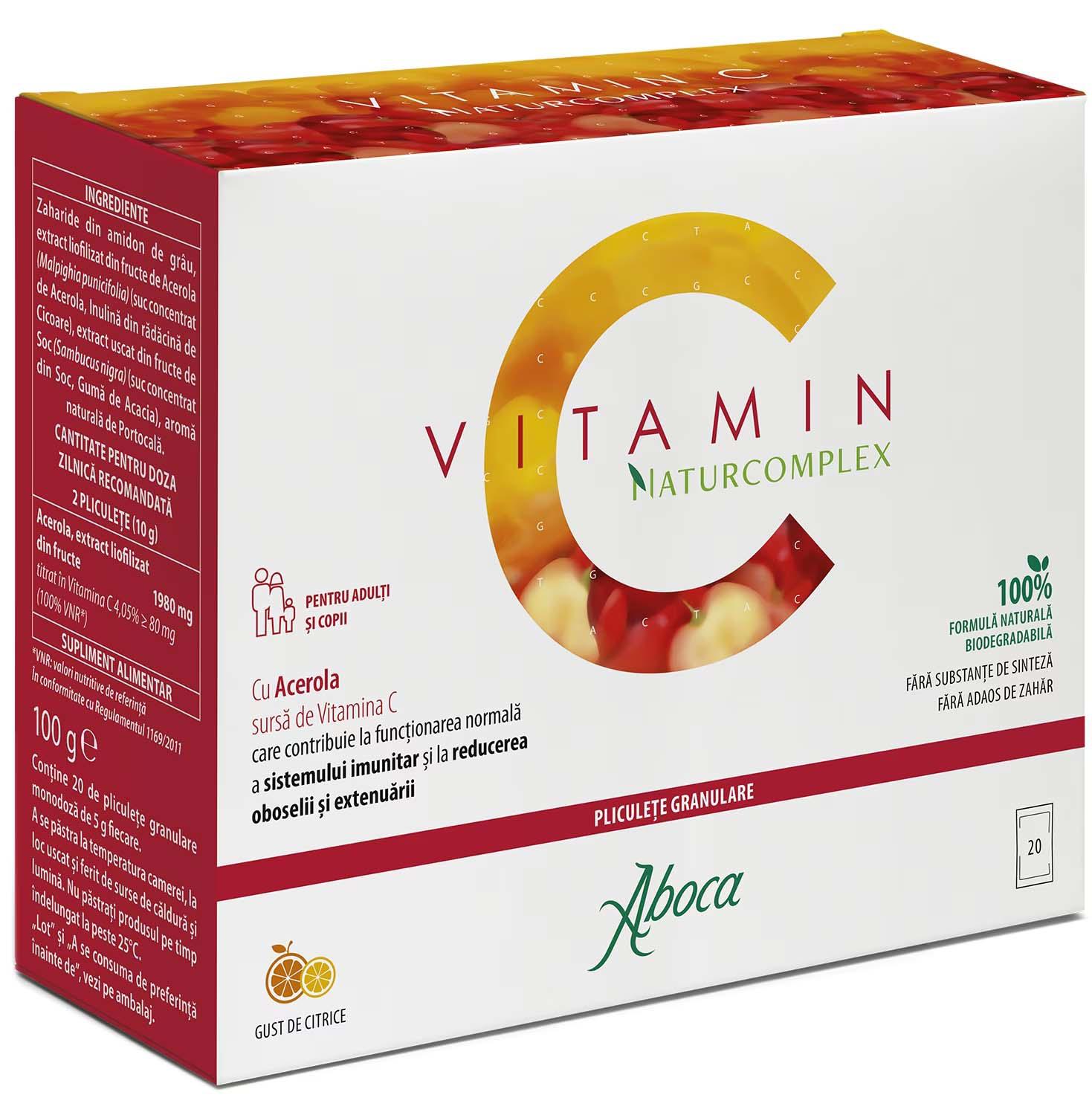 Vitamina C cu Acerola Naturcomplex 20 plicuri Aboca