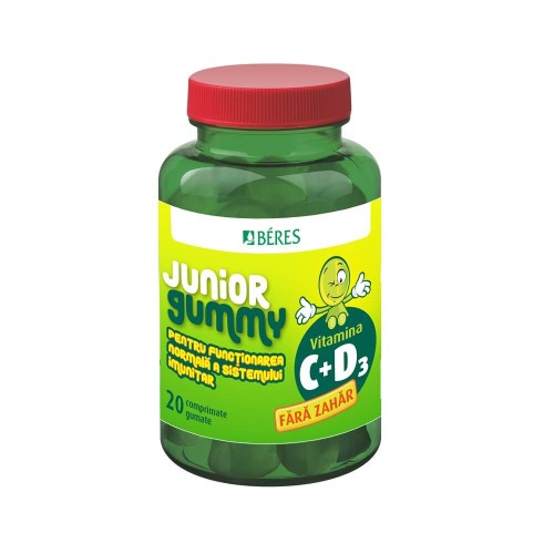 Vitamina C + D3 Junior Gummy 20 comprimate Gumate Beres