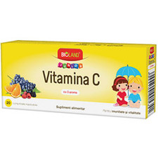 Vitamina C Junior 3 Arome Bioland Biofarm 20cpr