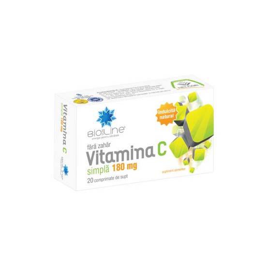 Vitamina C Simpla 180 miligrame BioSunLine 20 comprimate Helcor