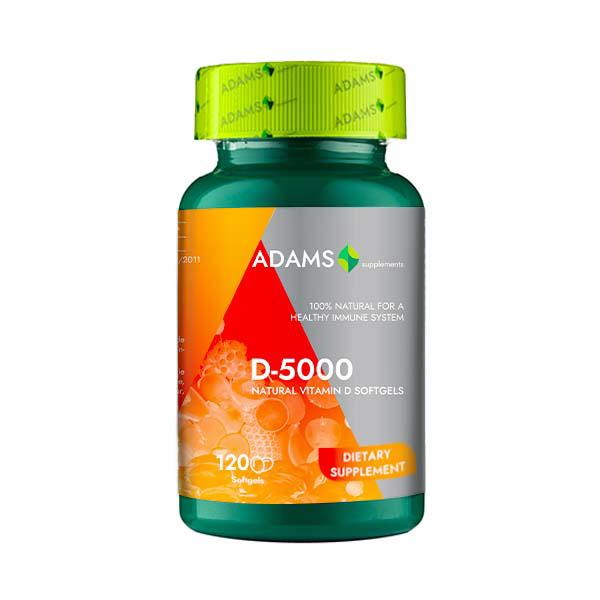 Vitamina D 5000 Naturala 120 capsule Adams