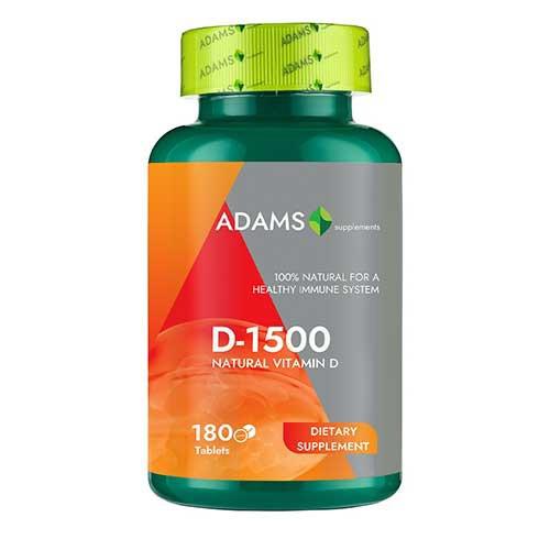 Vitamina D Naturala D-1500 180 capsule Adams Vision