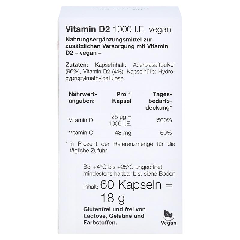 Vitamina D2 1000 I.E.Vegan 60 capsule Dr.Wolz