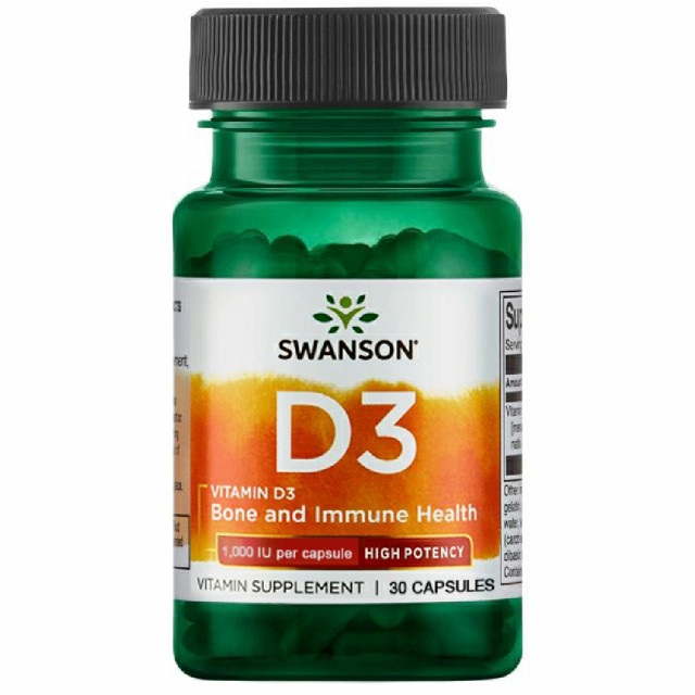 Vitamina D3 1000UI 30 capsule Swanson
