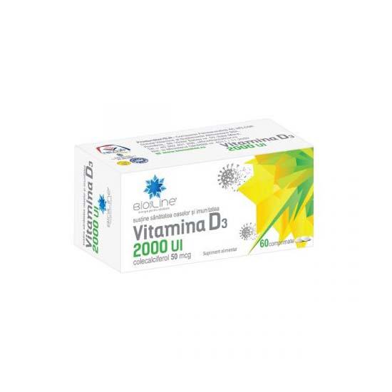 Vitamina D3 2000 UI BioSunLine 60 comprimate Helcor
