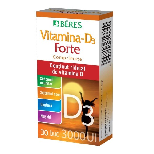 Vitamina D3 Forte 3000UI 30 capsule Beres