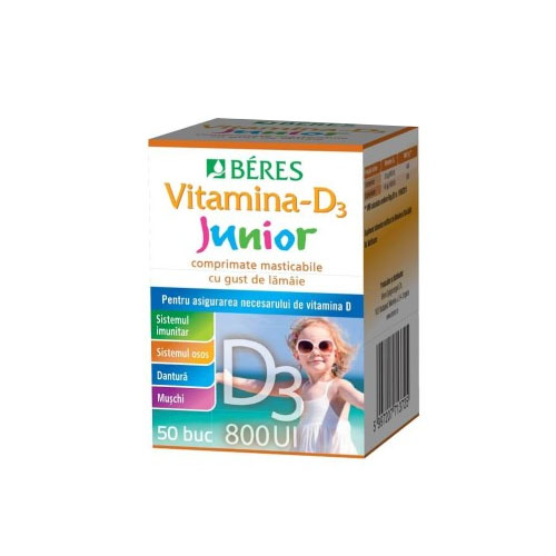 Vitamina D3 Junior 800UI 50 capsule Beres