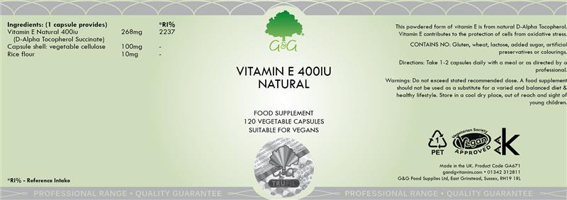 Vitamina E 400UI Naturala 120cps G&G