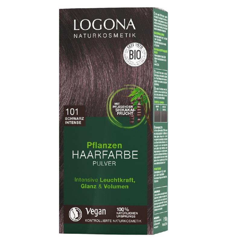 Vopsea de Par Negru Intens Bio  Nuanta 101 100gr Logona