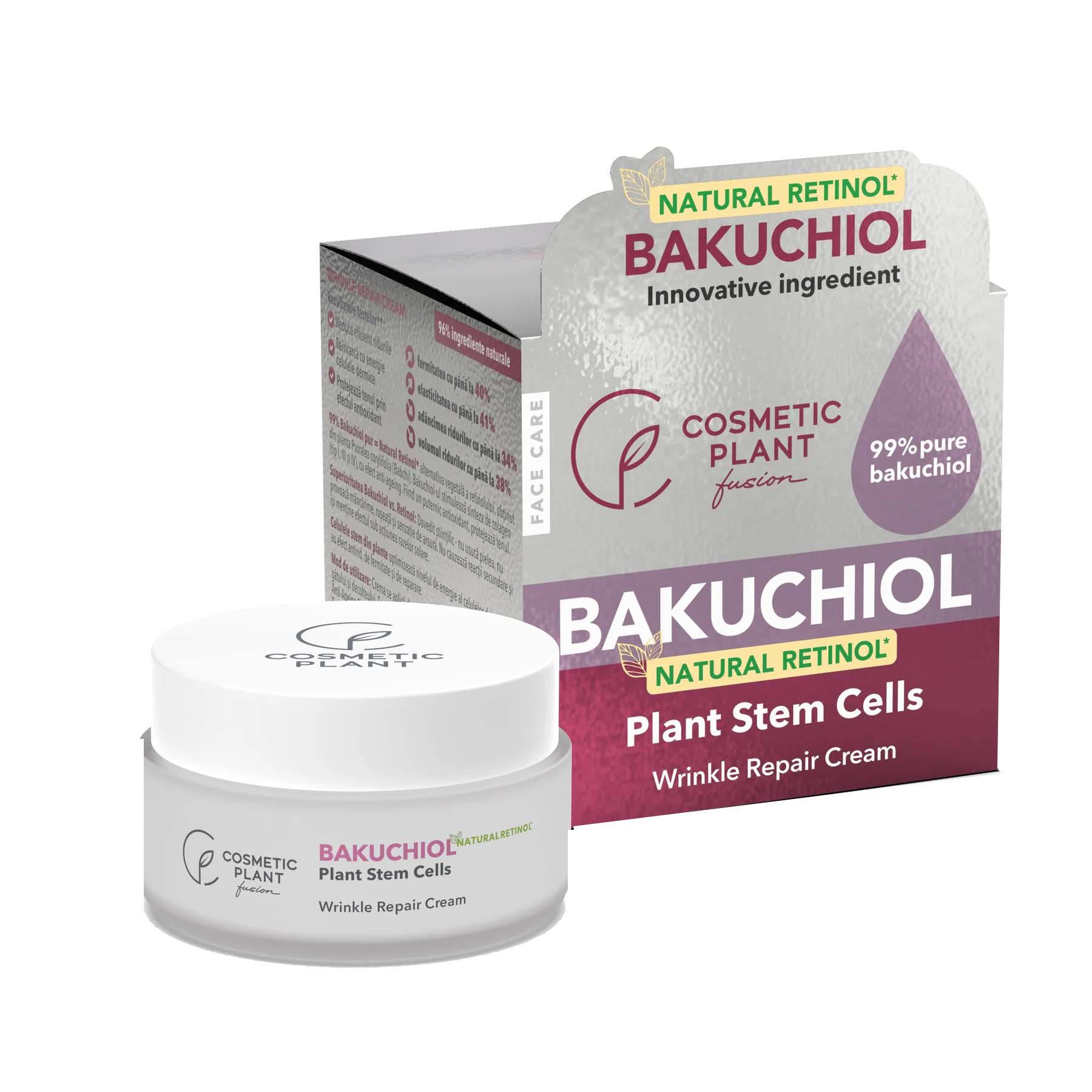 Wrinkle Repair Cream cu 99% Bakuchiol pur (Natural Retinol*) și Celule Stem din Plante 50 mililitri Cosmetic Plant