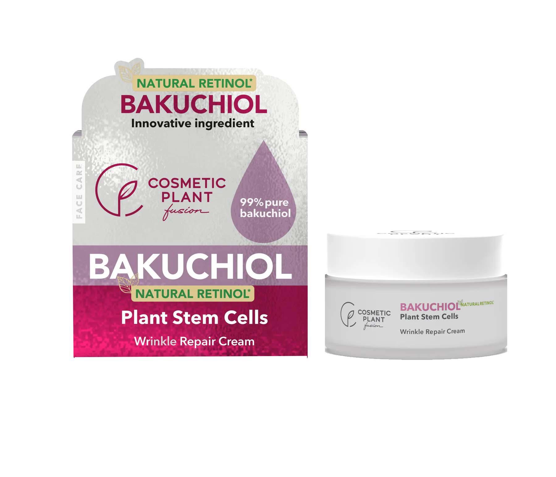 Wrinkle Repair Cream cu 99% Bakuchiol pur (Natural Retinol*) și Celule Stem din Plante 50 mililitri Cosmetic Plant