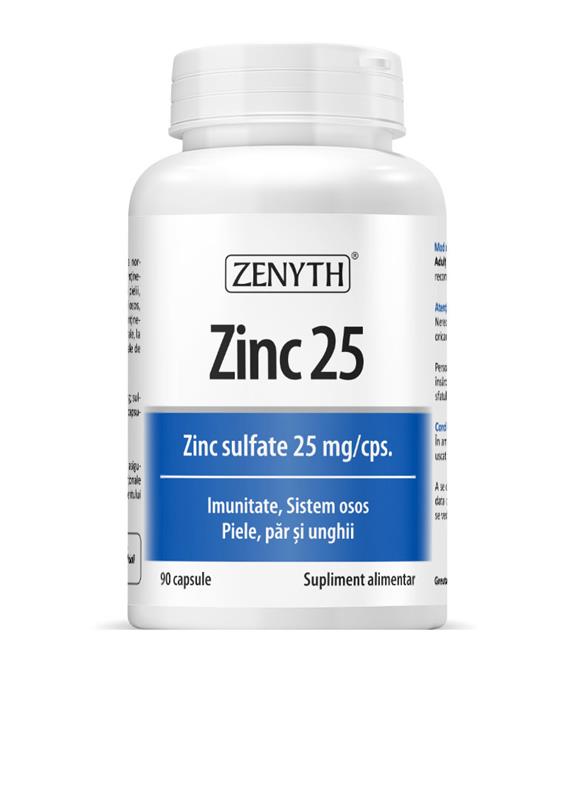 Zinc 25 miligrame 90 capsule Zenyth